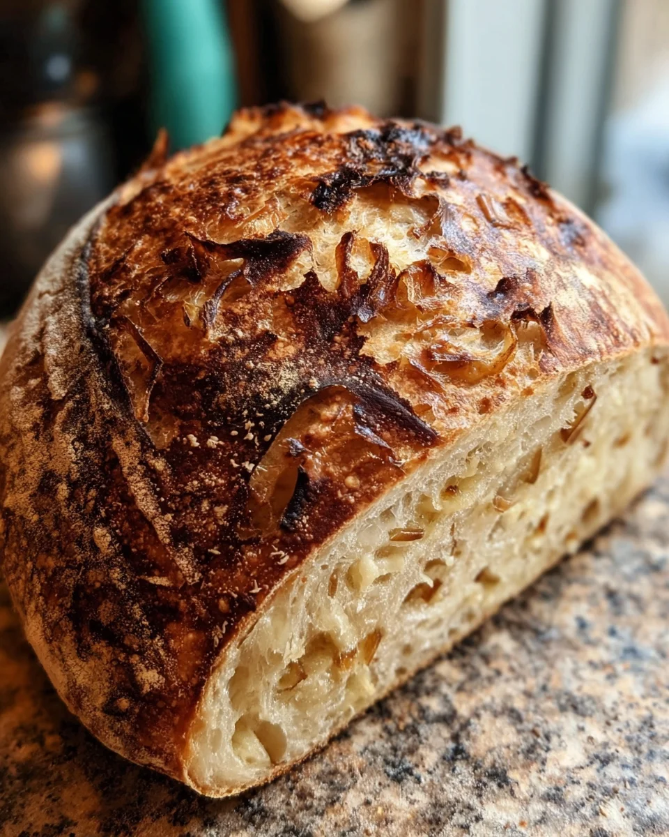Caramelized Onion Sourdough Bread
