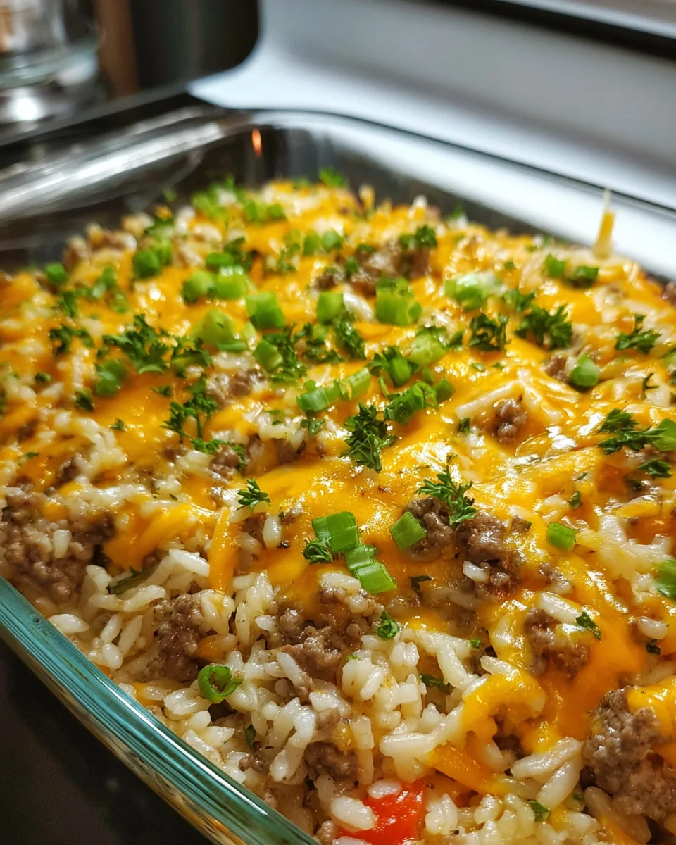 Easy Hamburger Rice Casserole