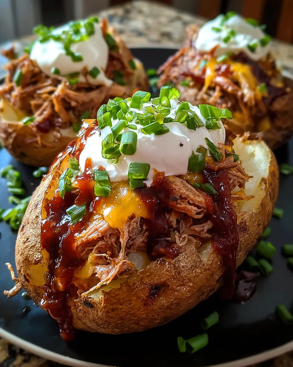 Loaded Baked Potato with Pulled Pork