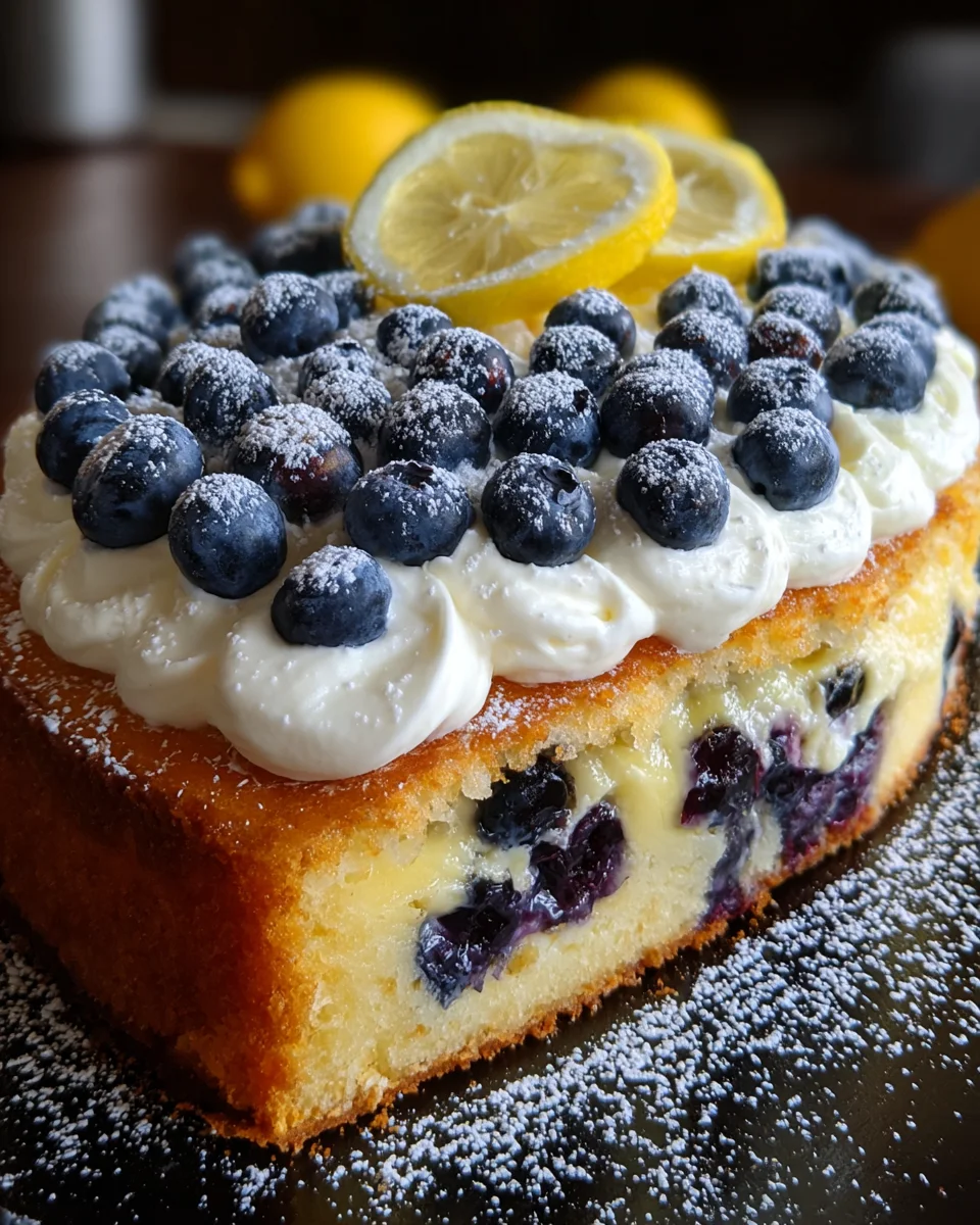 Blueberry Lemon Creme Cake