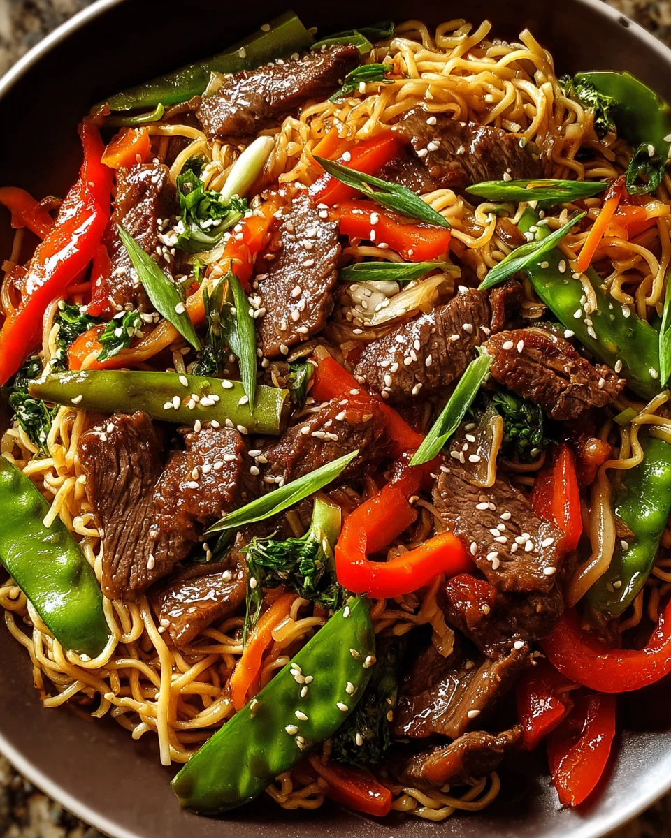 Sesame Beef Stir-Fry Noodles