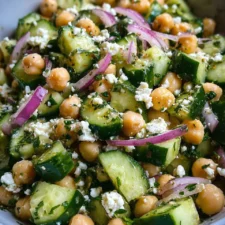 Cucumber Salad With Feta And Chickpeas