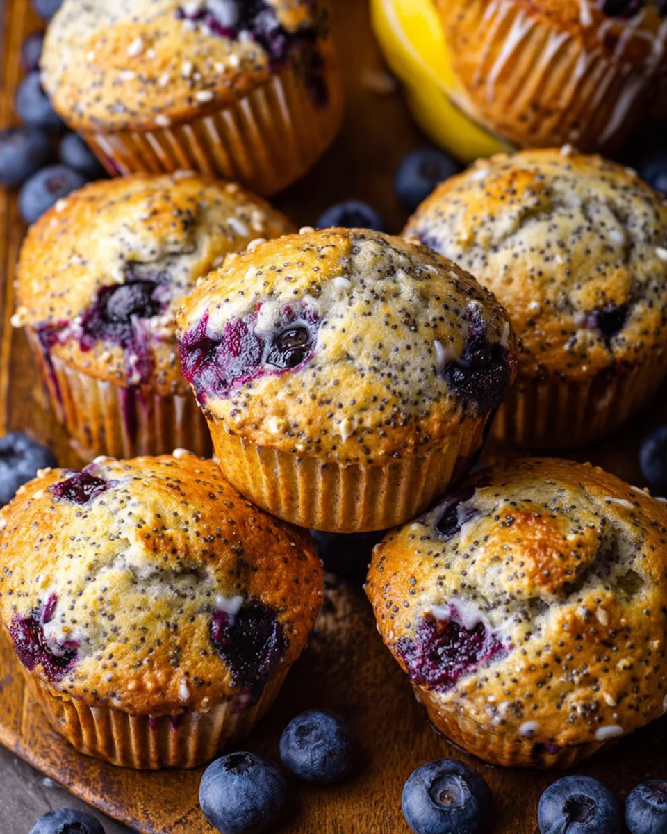 Blueberry Lemon Poppy Seed Muffins