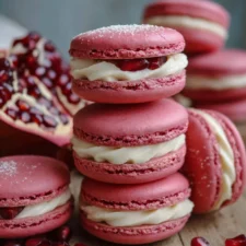 Pomegranate Macarons