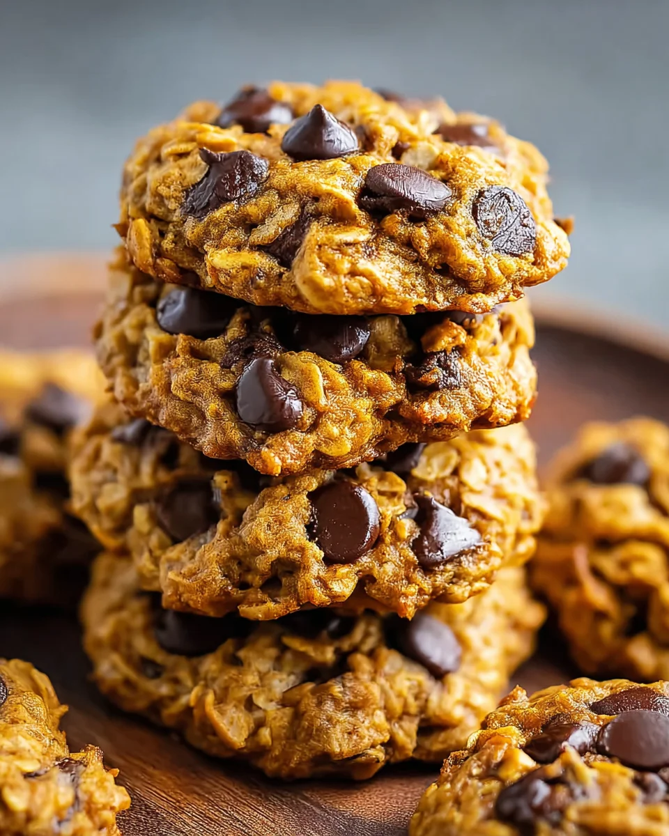 Soft & Chewy Pumpkin Chocolate Chip Oatmeal Cookies