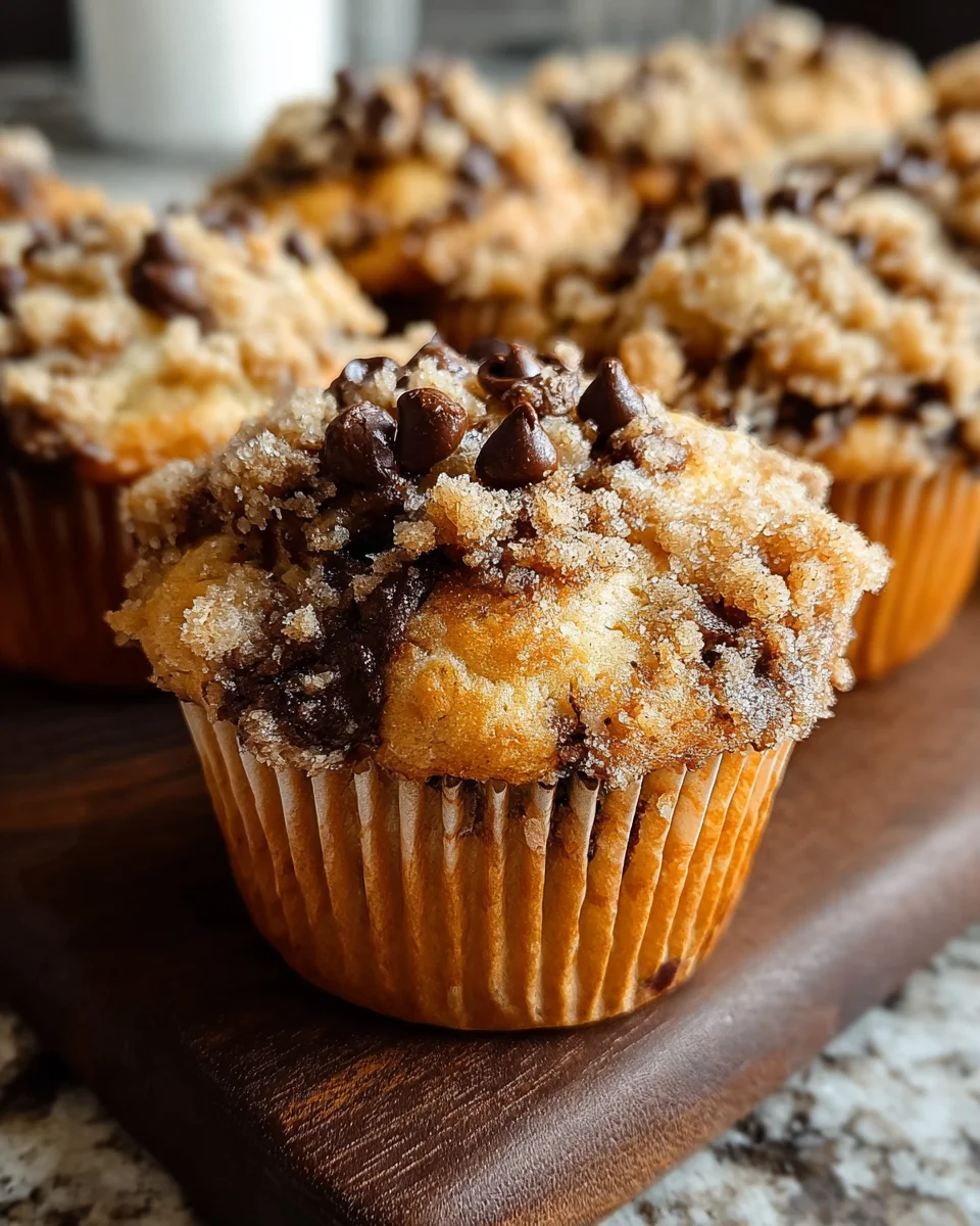 Banana Chocolate Chip Streusel Muffins