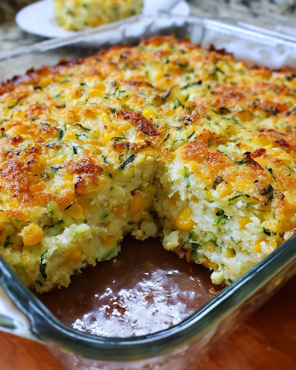 Zucchini Cornbread Casserole