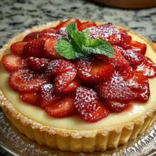 Vanilla Custard & Strawberry Tart