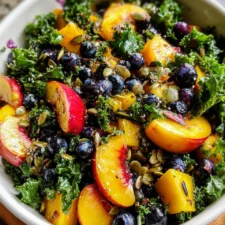 Summer Peach Blueberry Kale