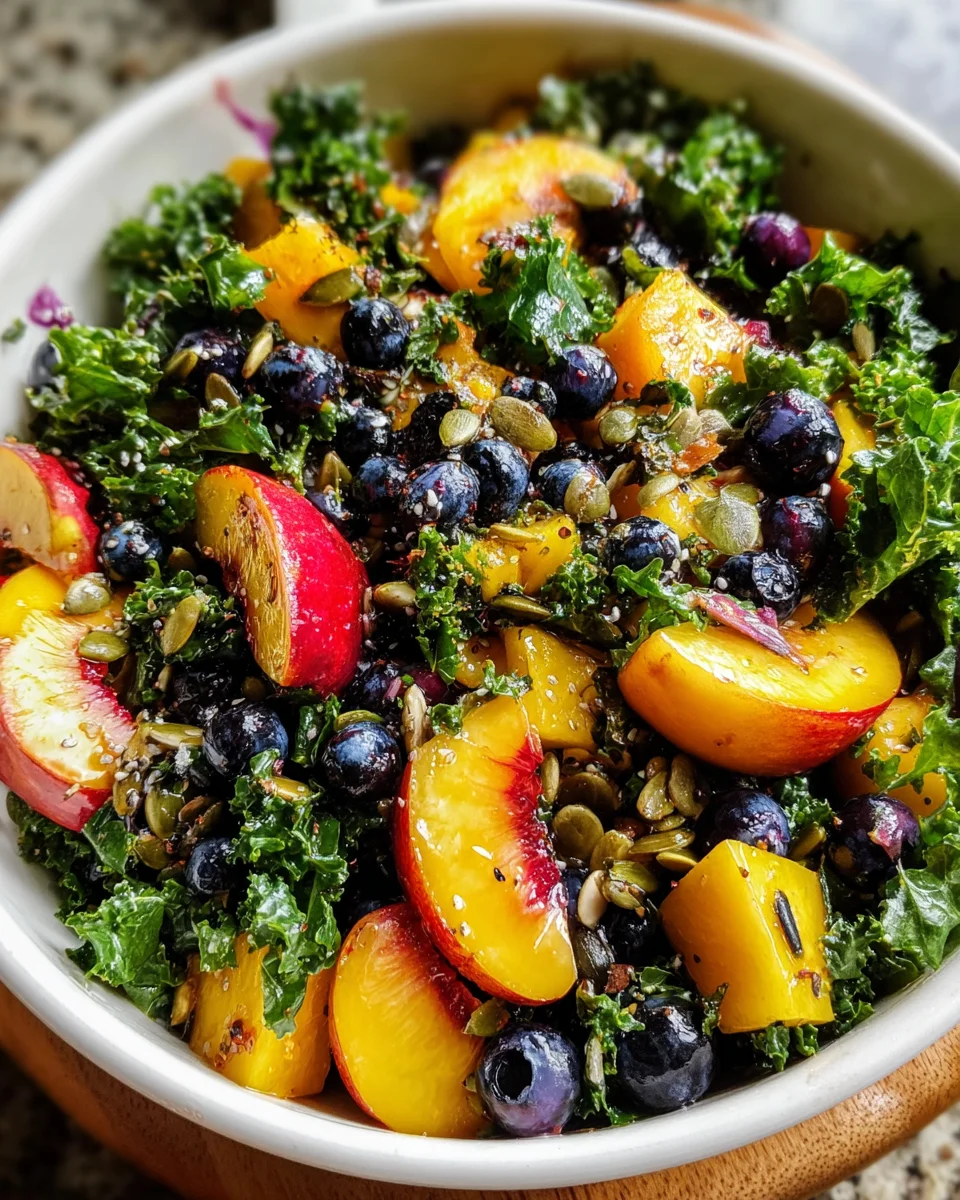 Summer Peach Blueberry Kale