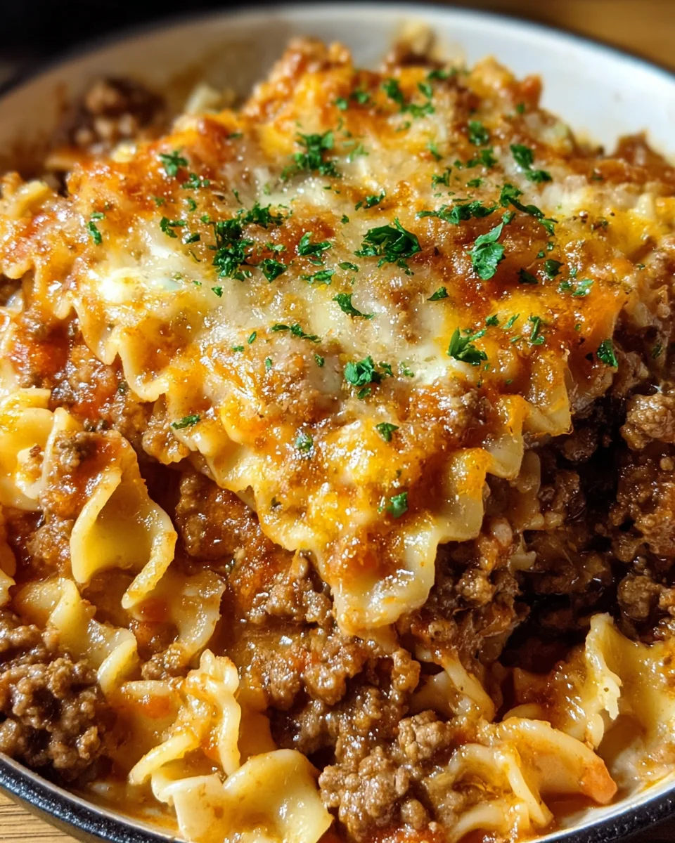 One Pot Hamburger Lasagna
