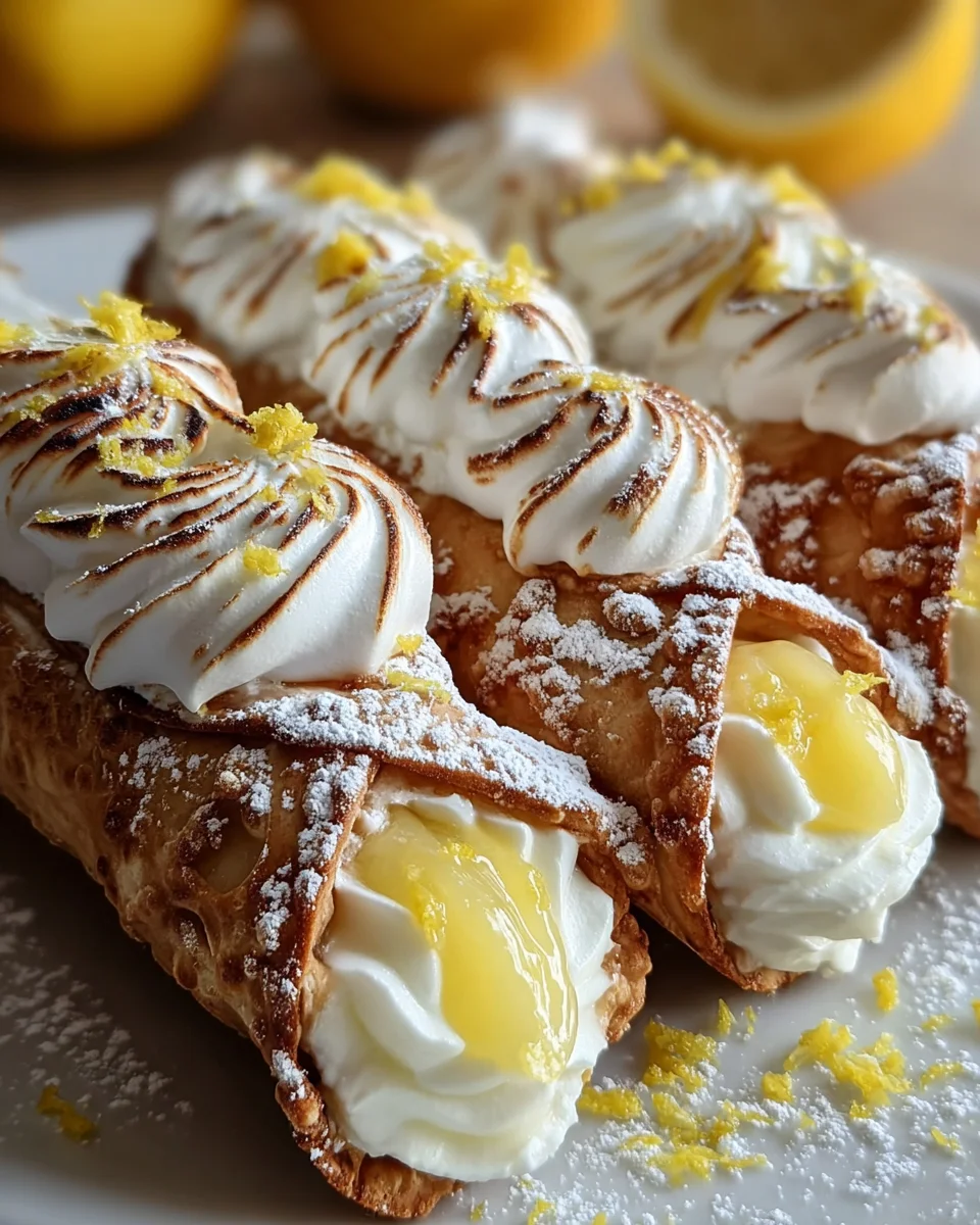 Lemon Meringue Pie Cannolis