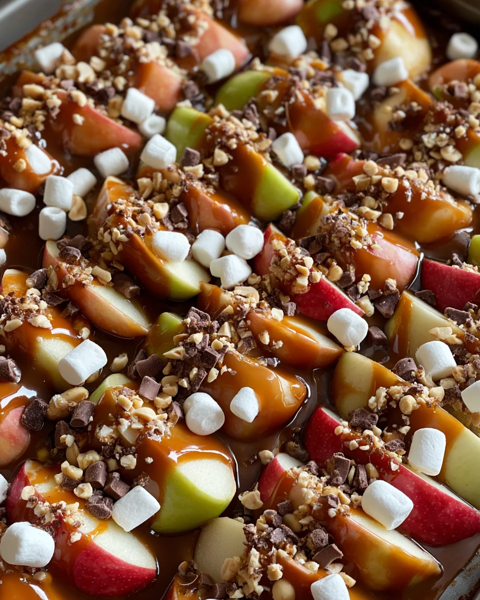 Sheet Pan Caramel Apples