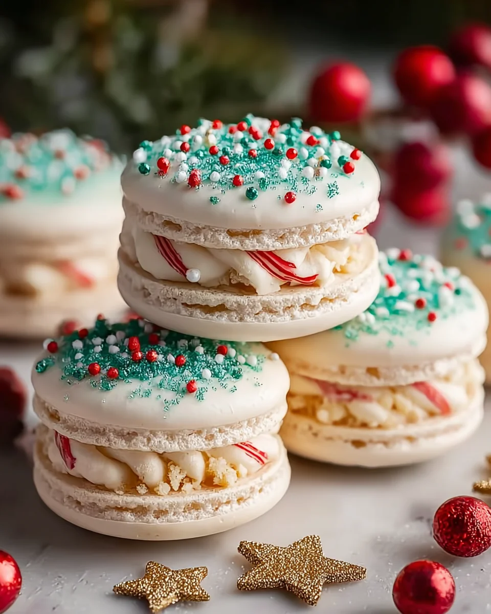 Christmas Tree Cake Macarons