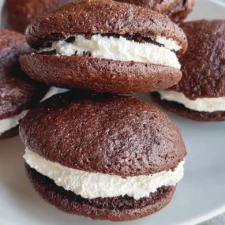 Soft Whoopie Pies with Marshmallow Filling