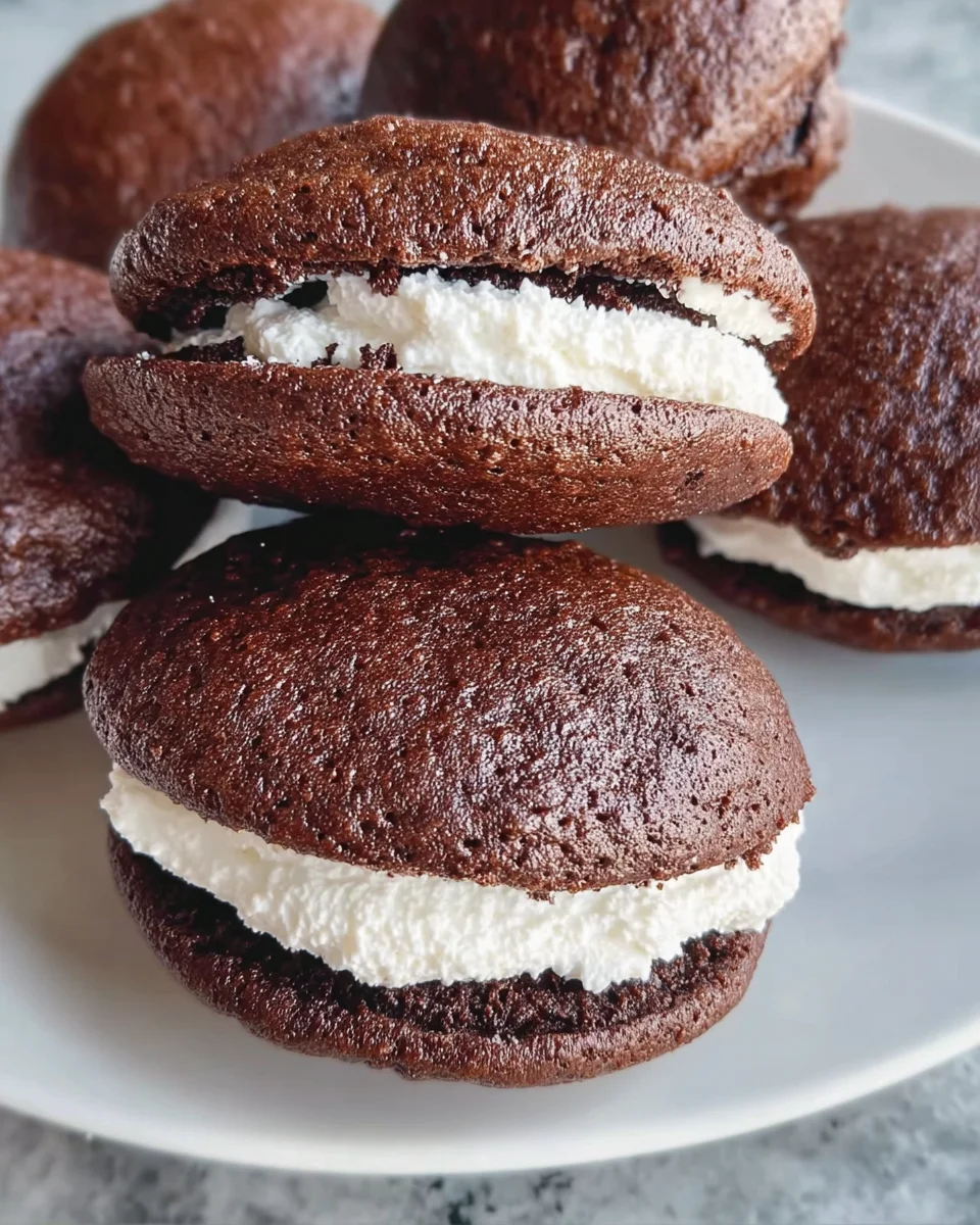 Soft Whoopie Pies with Marshmallow Filling