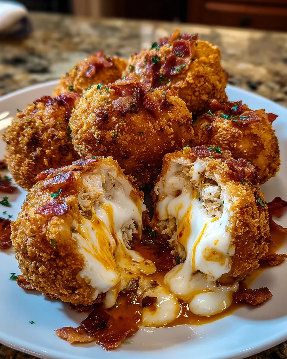 Buffalo Chicken Bacon Mozzarella Bombs