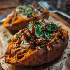 Pulled Pork Stuffed Sweet Potato