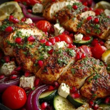 One-Pan Chicken Feta Pomegranate