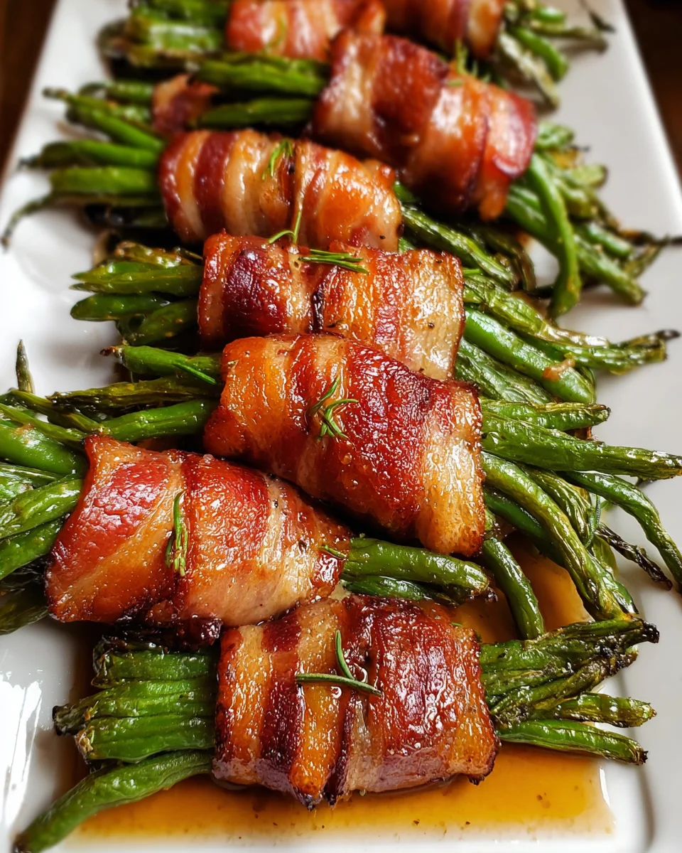 Bacon Wrapped Green Bean Bundles