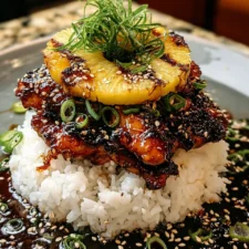 Hawaiian Huli Huli Chicken Stack