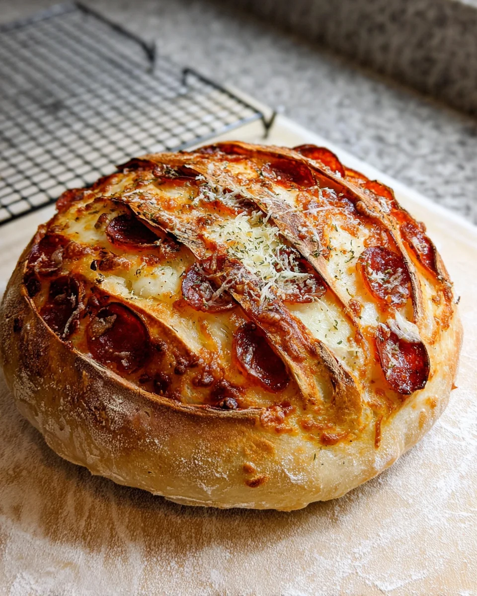 Pepperoni Pizza Sourdough Bread
