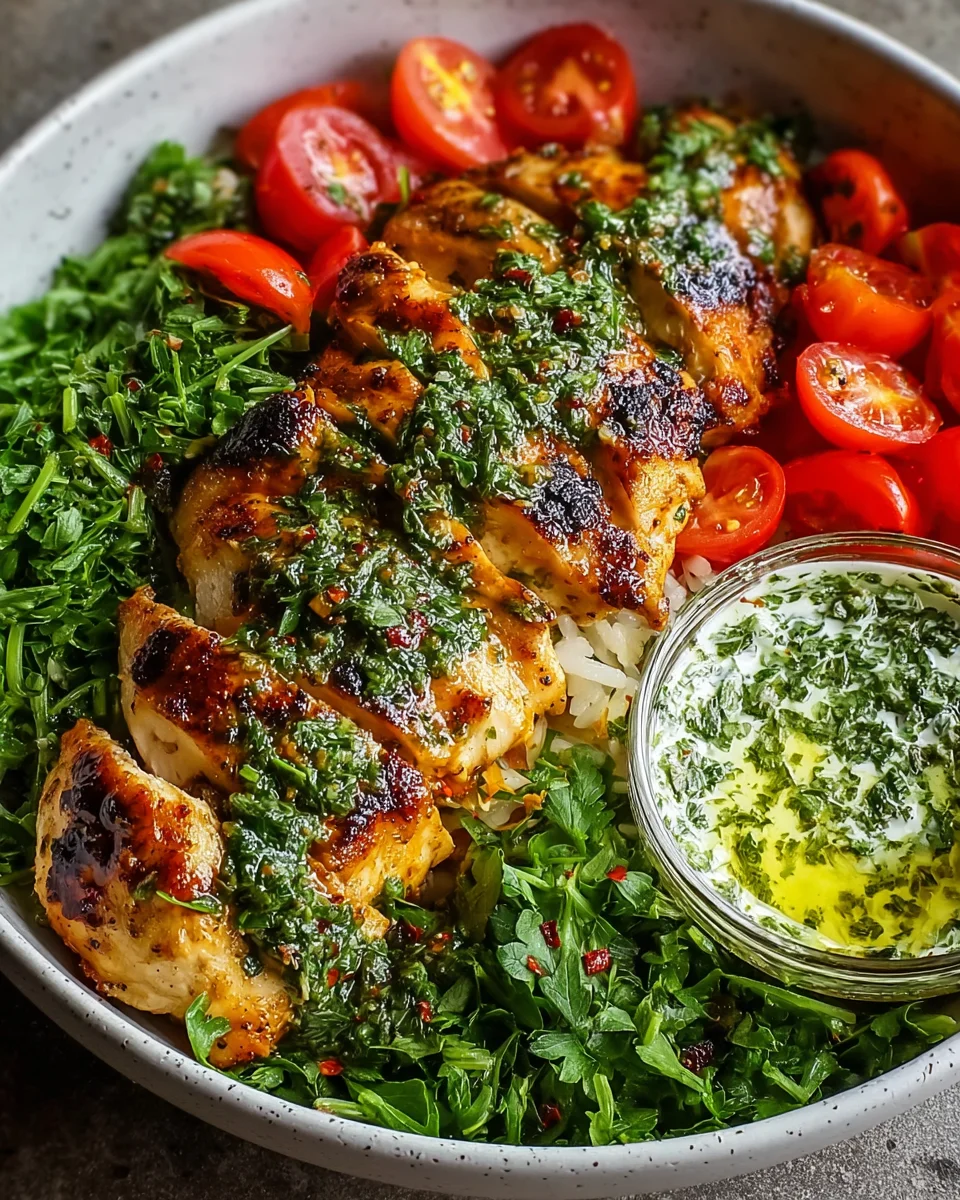 Chimichurri Chicken Garlic Bowl