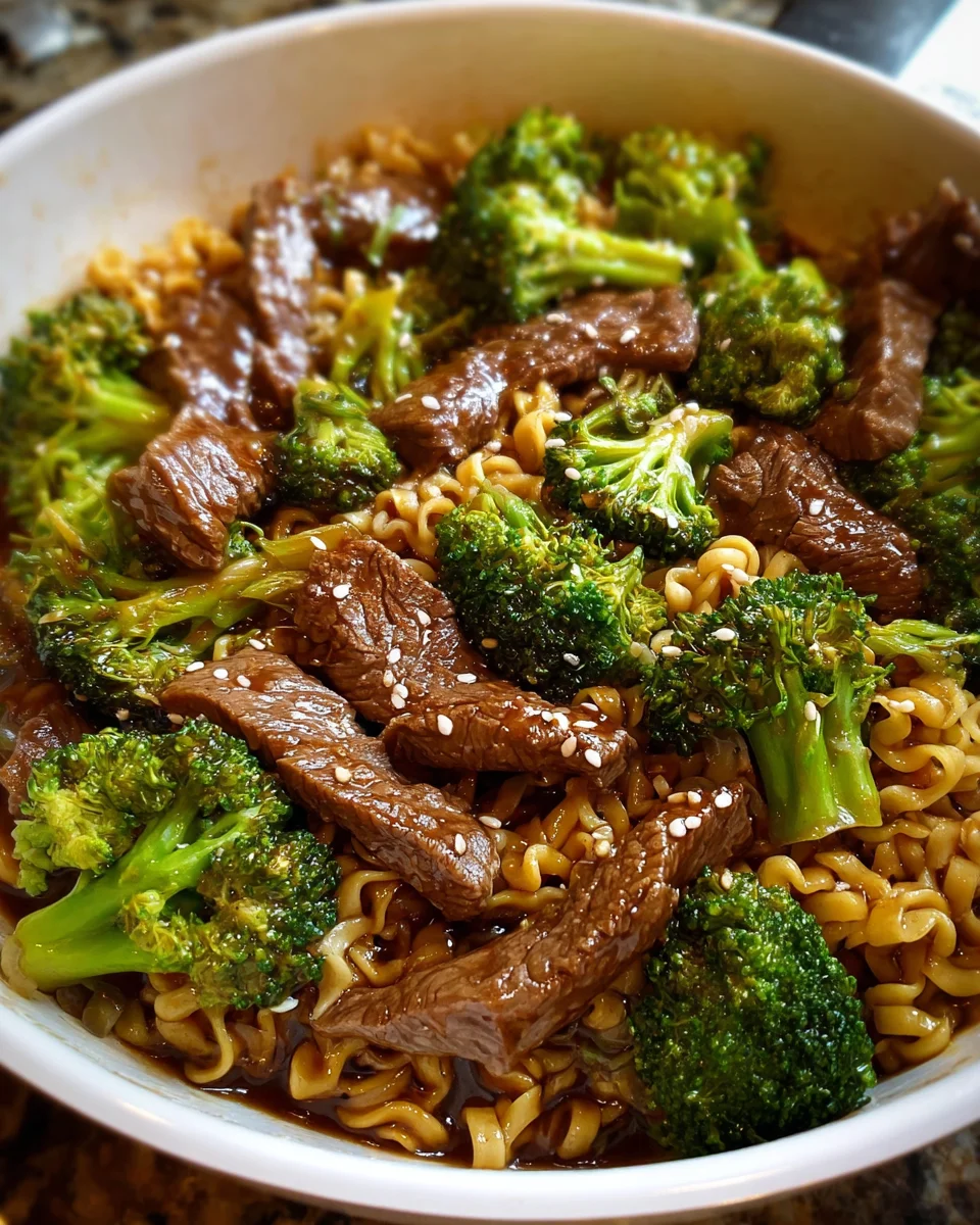 Beef and Broccoli Ramen Stir Fry
