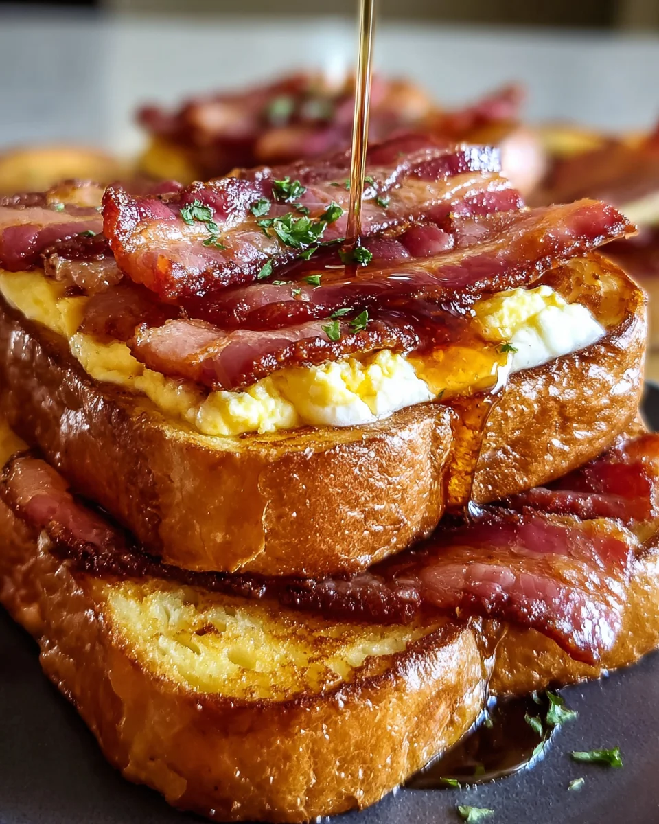 Bourbon Maple Bacon Stuffed Toast