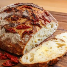 Mozzarella & Sun-Dried Tomato Sourdough Bread