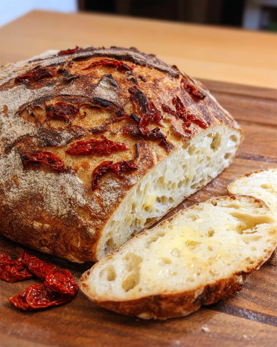 Mozzarella & Sun-Dried Tomato Sourdough Bread