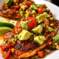 Fiesta Lime Chicken with Avocado Salsa