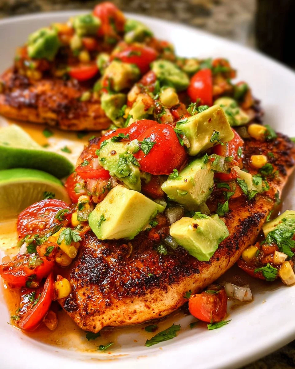 Fiesta Lime Chicken with Avocado Salsa