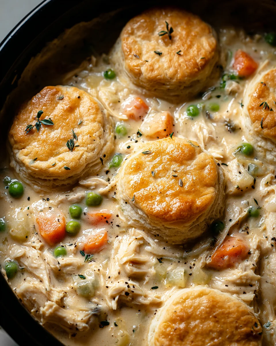 Crockpot Chicken Pot Pie Casserole