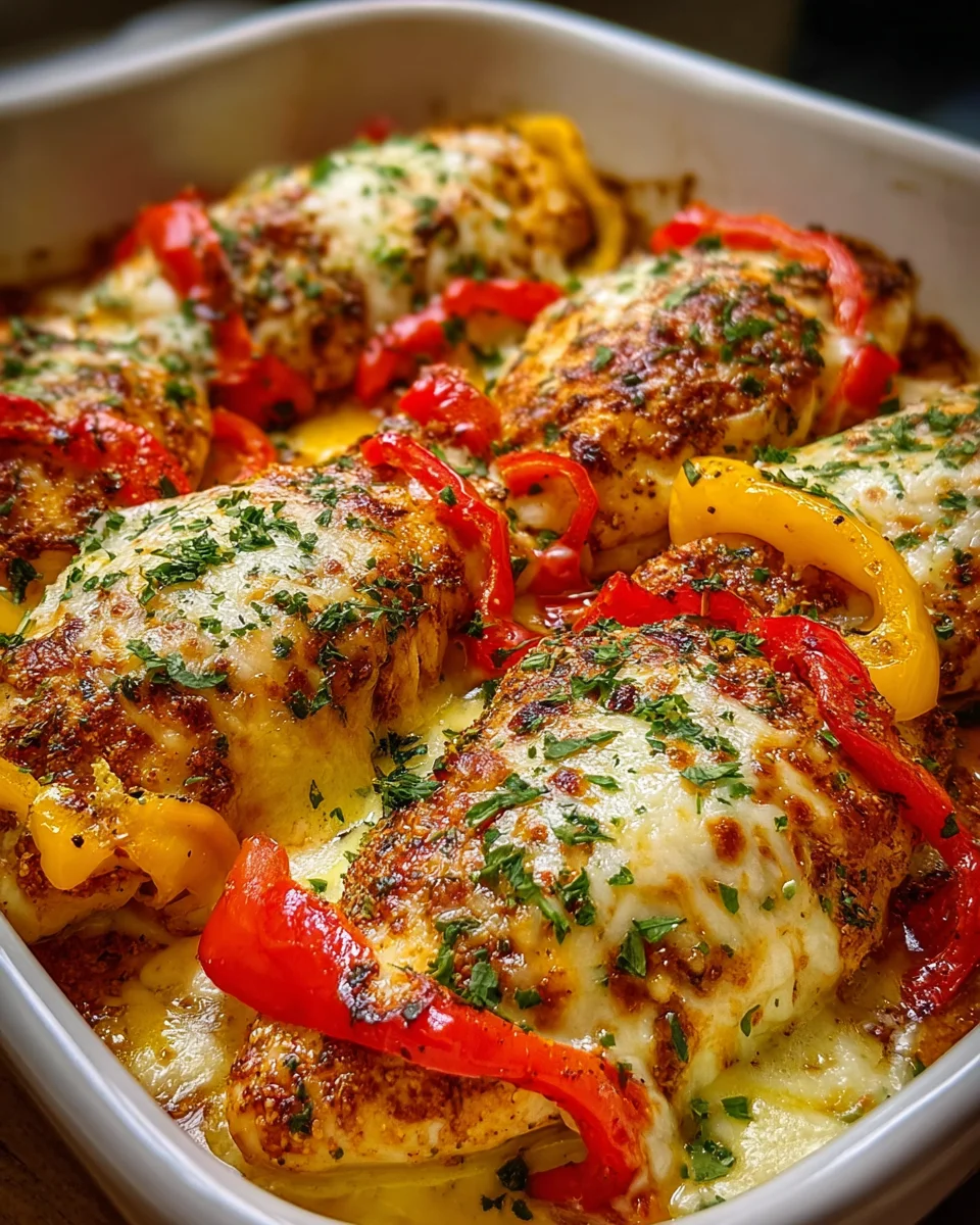 Baked Cheesy Chicken Peppers
