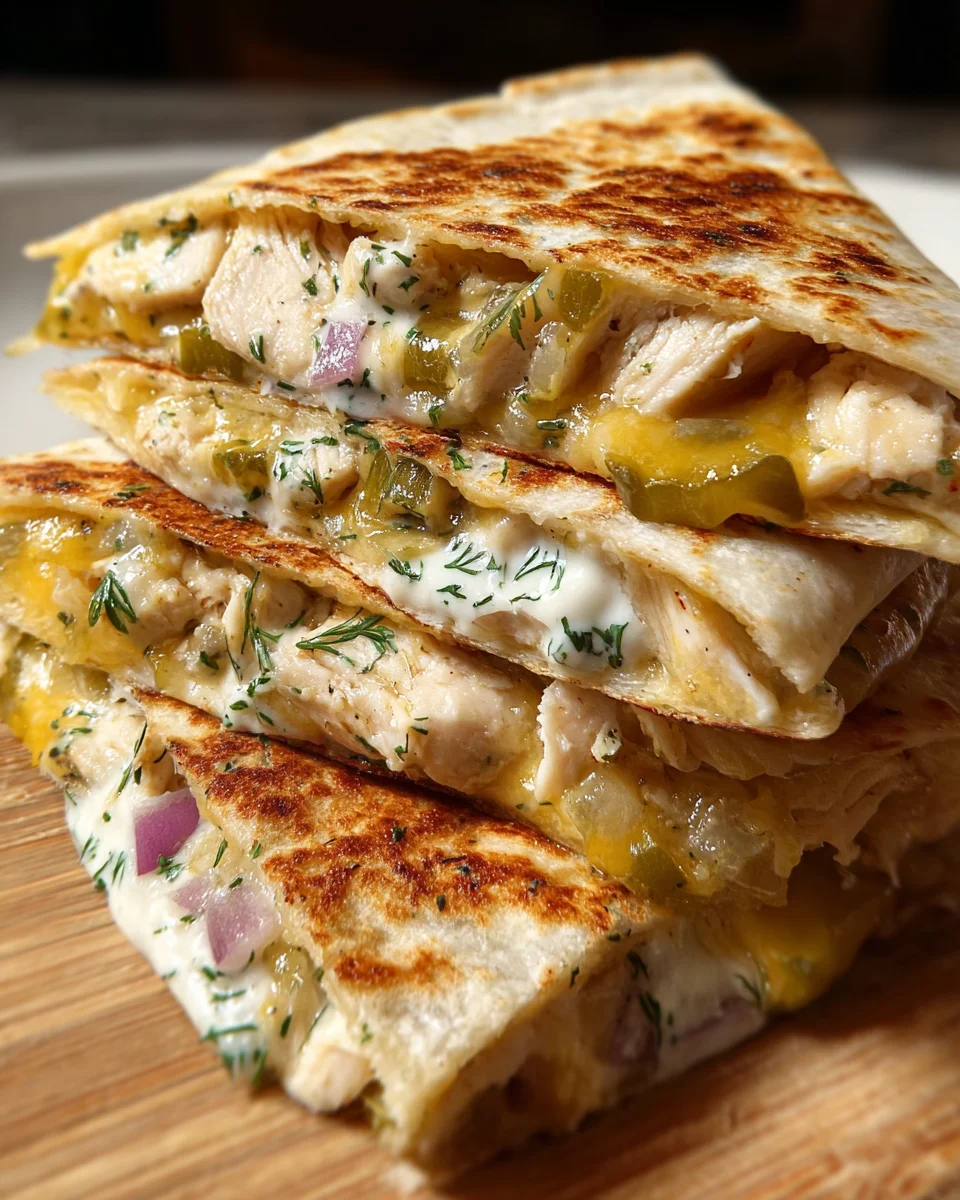 Pickle-Brined Chicken Quesadillas