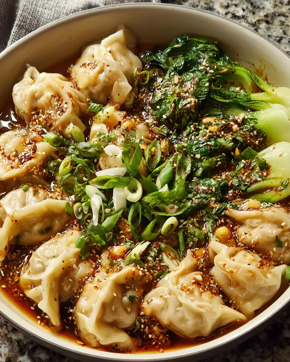 One Pan Dumpling Dinner