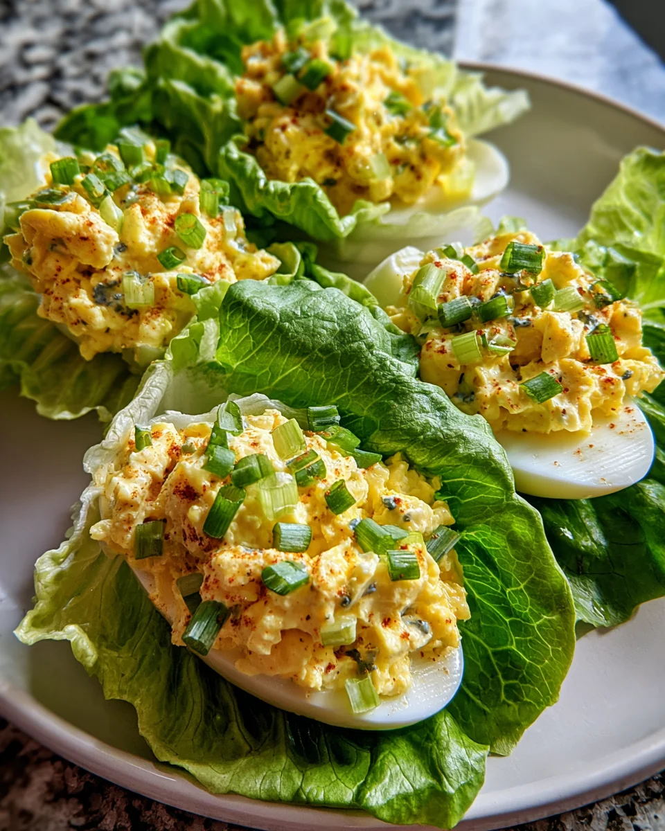 Egg Salad Lettuce Wraps Light