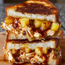 BBQ Chicken Pineapple Grilled Cheese
