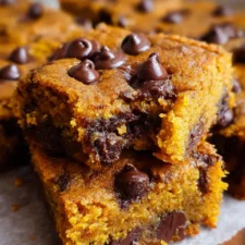 Fudgy Pumpkin Chocolate Chip Bars