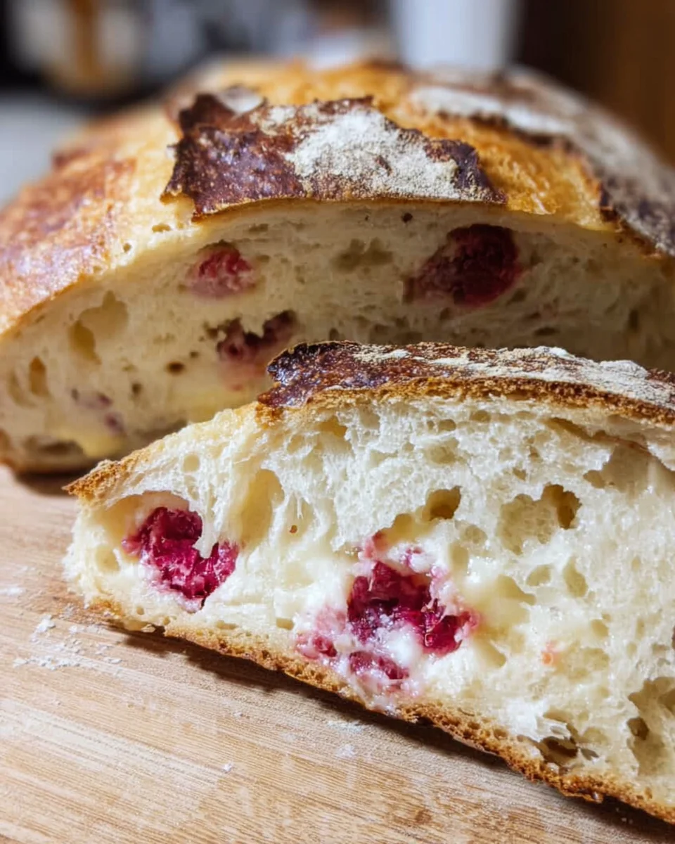 Raspberry Cheesecake Sourdough Bread