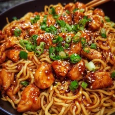 Sticky Garlic Chicken Noodles