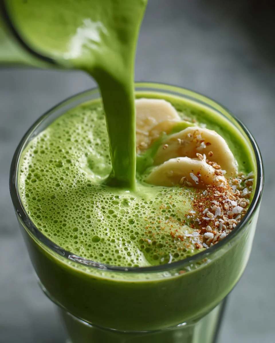 Green Smoothie with Spinach Avocado