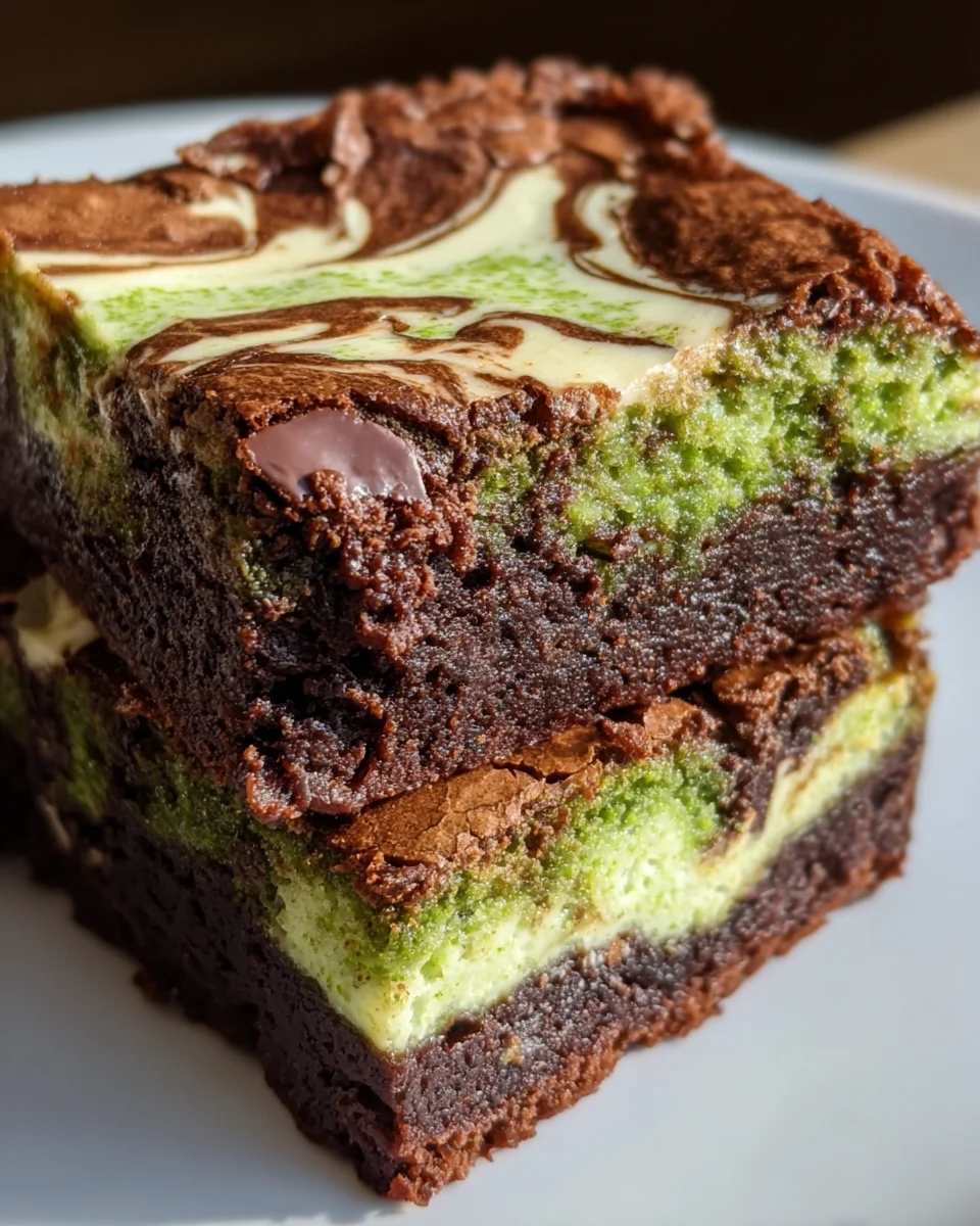 Matcha Cheesecake Swirl Brownies