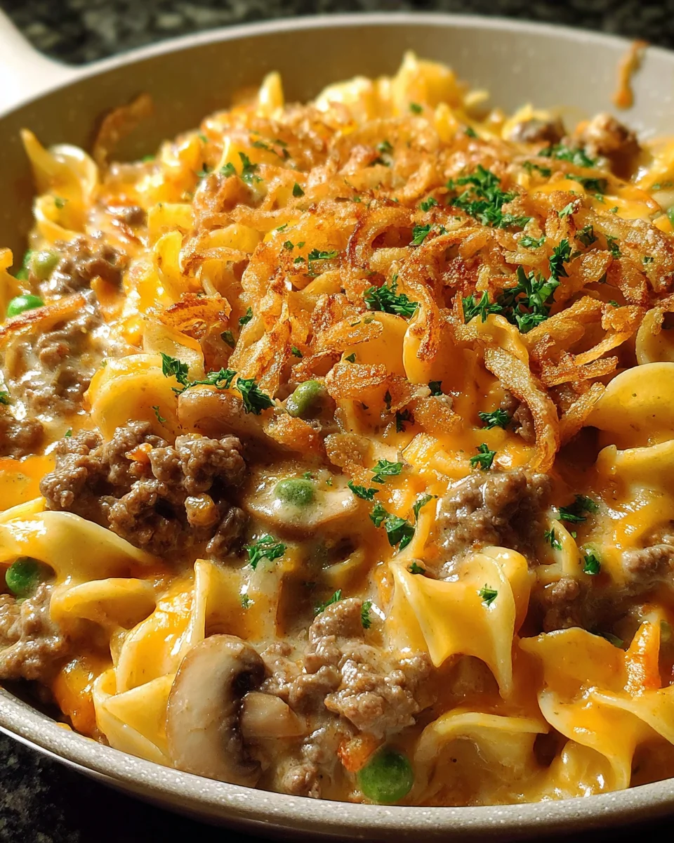 Cheesy Beef Noodle Casserole