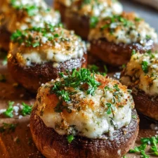 Cheesy Garlic Herb Stuffed Mushrooms