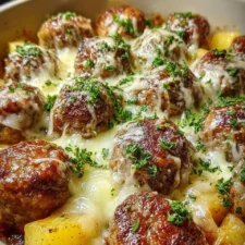 Meatballs with Potatoes Cheese