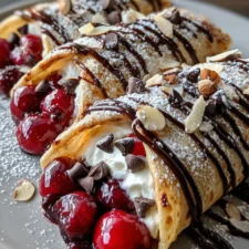 Cherry Chocolate Drizzle Wraps