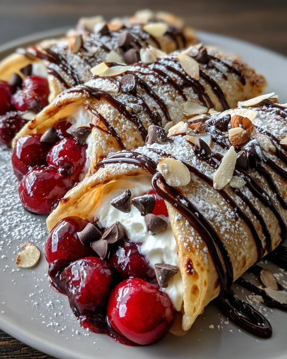 Cherry Chocolate Drizzle Wraps