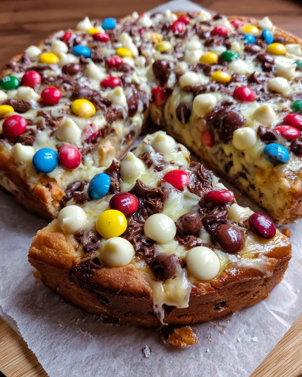 White Chocolate Brownie Pizza